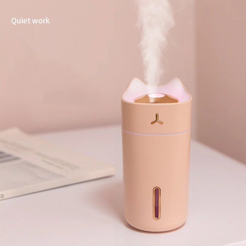 

280ML Tabletop Air Humidifier Aroma Essential Oil Diffuser 800mAh Battery Powered Rechargeable 7 Color Light Mist Maker for Home