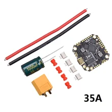 25.5x25.5mm jhemcu ghf411aio pro f4 osd controlador de vôo embutido 35a blheli_s 2-6s 4in1 esc para rc fpv palito canalizado drones