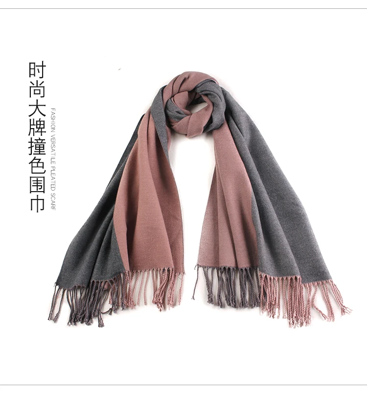 Scarf Winter Thick Warm Women Extra Long Warm Cashmere Pashmina Scarves Wraps Tassel Female