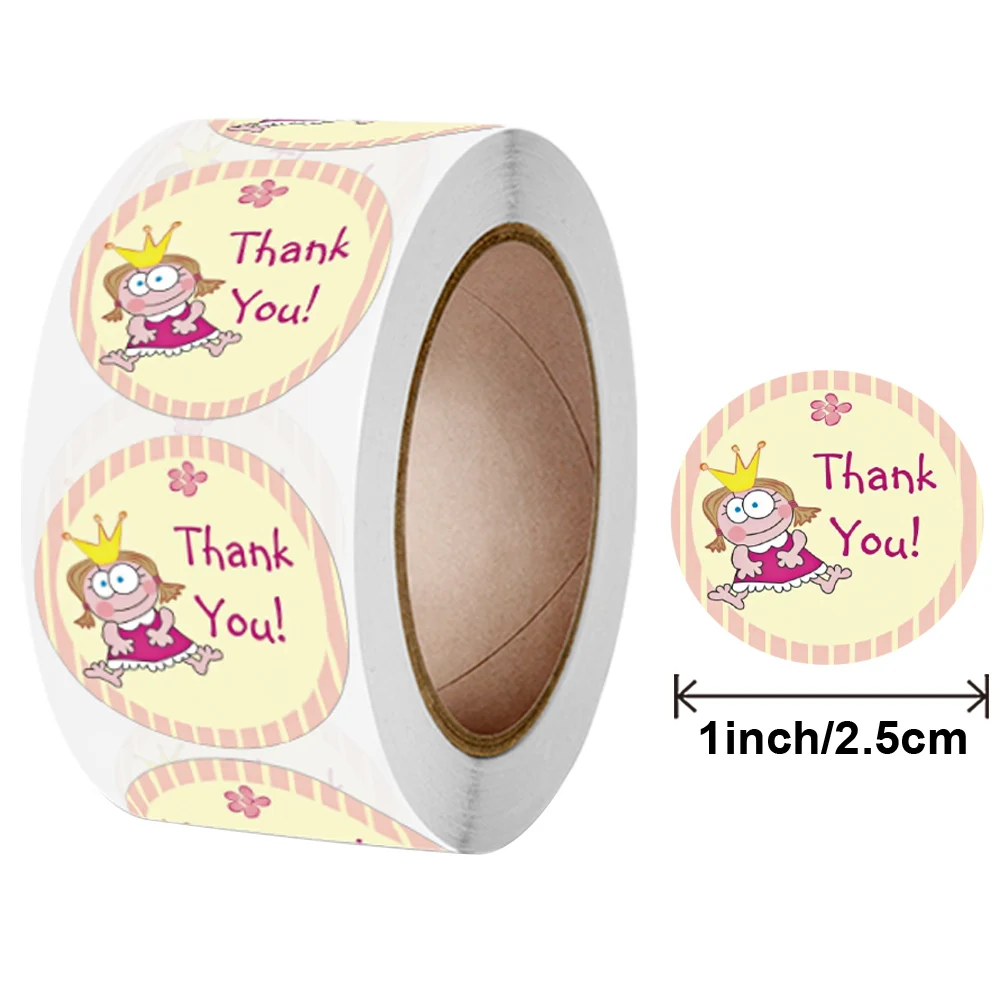 Thank You Stickers Labels Seals Thank You for Supporting My Small Business Stickers Roll Round Kraft Pink Black Labels For Shop 