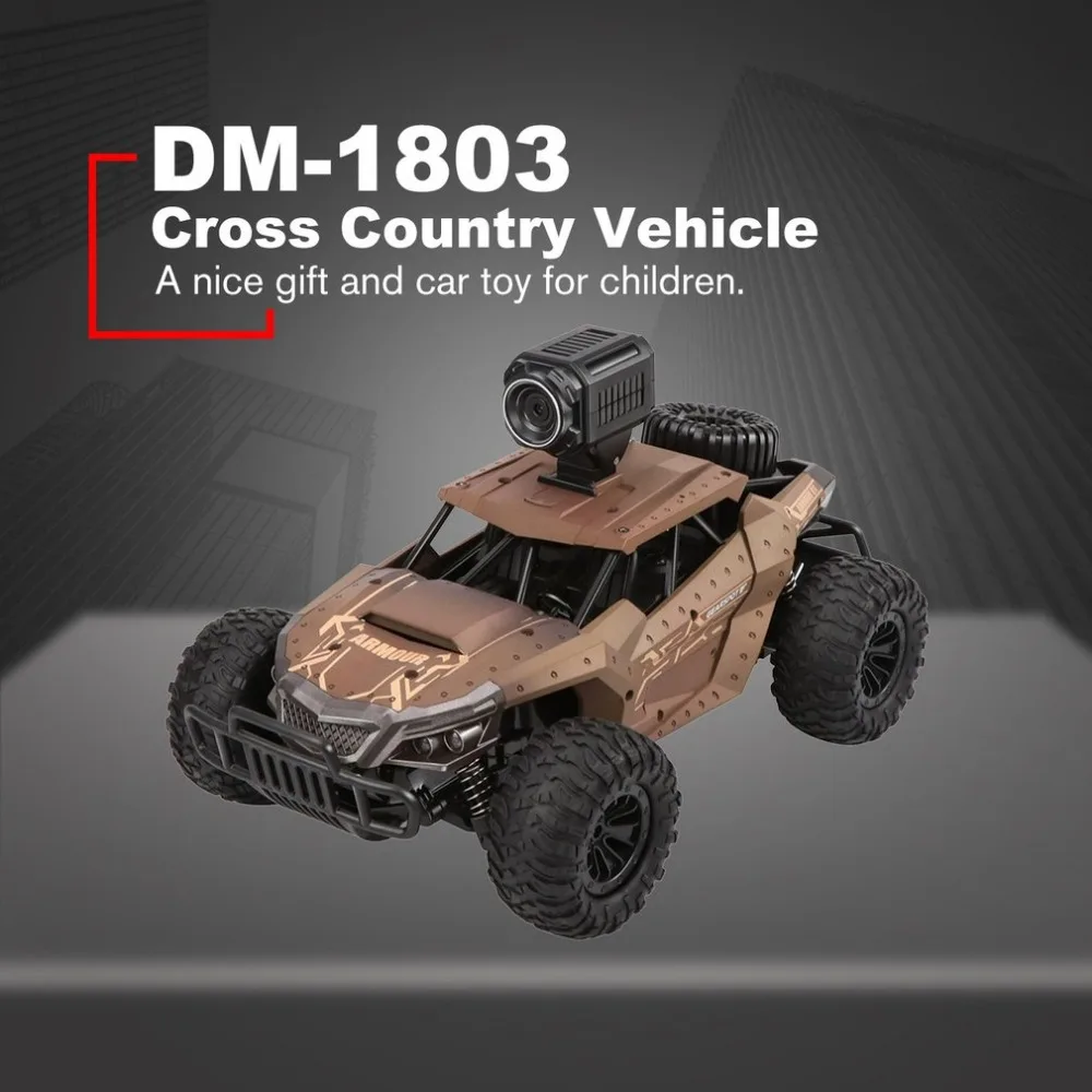 Камера внедорожный автомобиль игрушки для ChildrenDM-1803 Электрический 4 колеса багги рок 1/16 гусеничный RC Автомобиль Wifi FPV 0.3MP