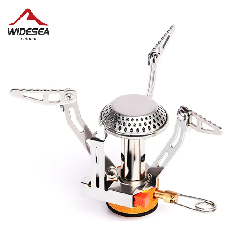 Widesea Camping One-piece Gas Stove Heater Tourist Burner Foldable Outdoor Picnic Kitchen Equipment Supplies Survival Furnace