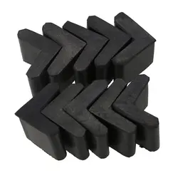 Резиновые l-образные Угловые железные накладки для ног 10 шт черные