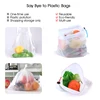 3/9/15pcs Reusable Vegetable Fruit Mesh Produce Bags Colorful Tape Washable Eco-Friendly Bags for Storage Toys Sundries ► Photo 3/6