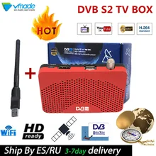 Горячие продажи full HD H.264 set top tv Box спутниковый ТВ приемник DVB S2 мини Поддержка Икс, IP ТВ, BissKey CCcam, Youtube, PVR с USB WI-FI