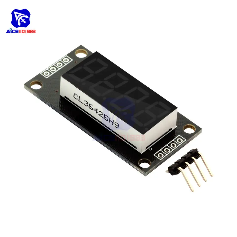 TM1637 0.36" 4 Bit LED Digital Tube Display 7 Segments Red Green Blue Yellow White LED Module Board with Pin for Arduino image 4