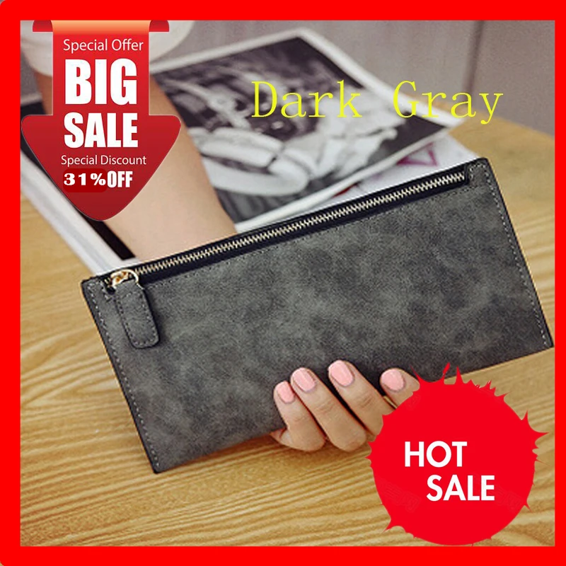 

Women Purse Wallet Vintage Card Phone Storage Bag Long PU Leather Wallets Zipper Handbag Cards Fashion Wallet