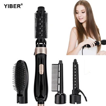 

4 in 1 Styling Tool Set Hair Dryer Machine Comb Multifunctional Hair Curler Comb Salon Professional Electric Hair Dryer Blower