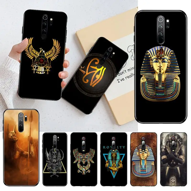 YJZFDYRM Египет Nefertiti Anubis Ankh Фараон Coque Shell чехол для телефона Redmi 8A Note 9 8 8T 7 6 6A 5 5A 4 4X 4A Go