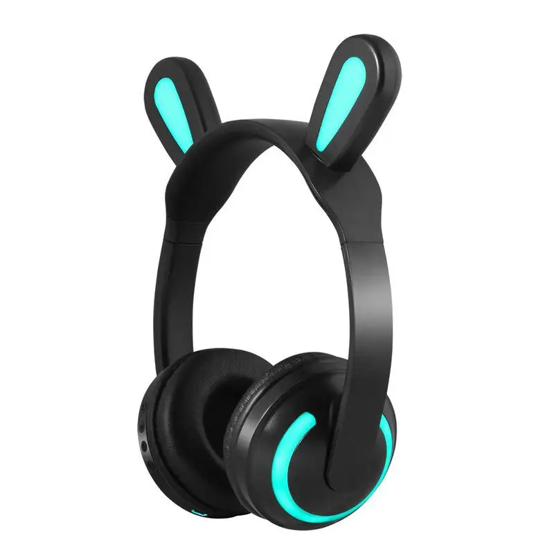 Bluetooth стерео кошачьи наушники мигающие светящиеся кошачьи наушники игровая гарнитура наушники с 7 цветами светодиодный свет