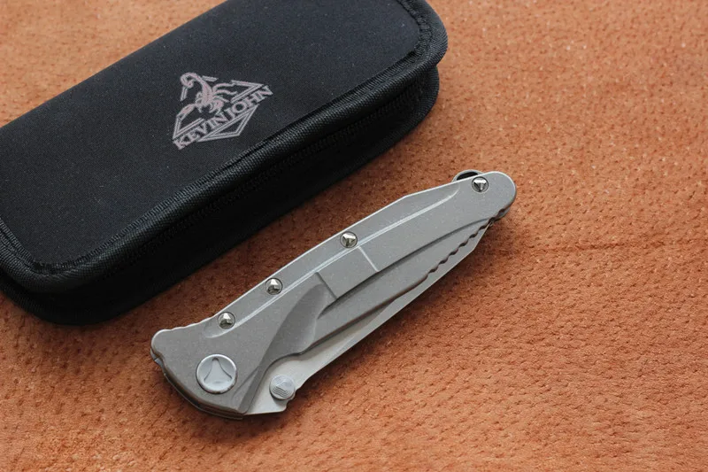 Kevin John Delta складной нож лезвие: S35VN Ручка: titanium Отдых Охота Выживание Карманный Кухня фруктовые ножи