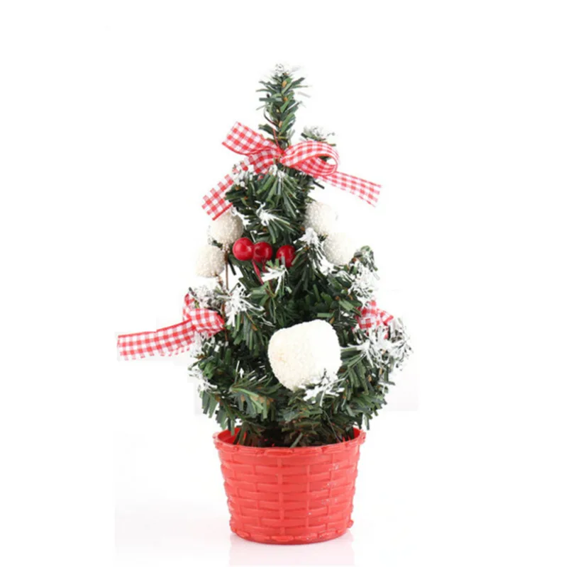 25cm Mini Christmas Tree Home Party New Desk Table Decor Small Party Ornaments Xmas Gift