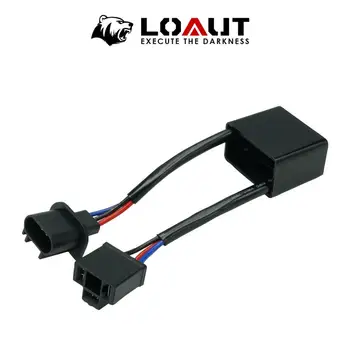 

JGAUT Decoder For Jeep Wrangler Rubicon 2Pcs H13 to H4 Adapter Headlight Canbus Conversion Cable Wire Connector Adapter