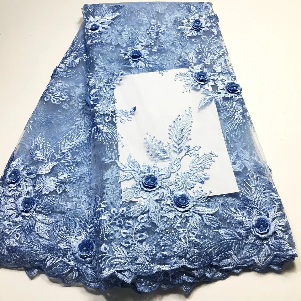 

NEW lace fabric african lace fabric high quality Beaded French Lace Fabric Nigerian lace fabric 3D Lace 5 yards per lot M3548