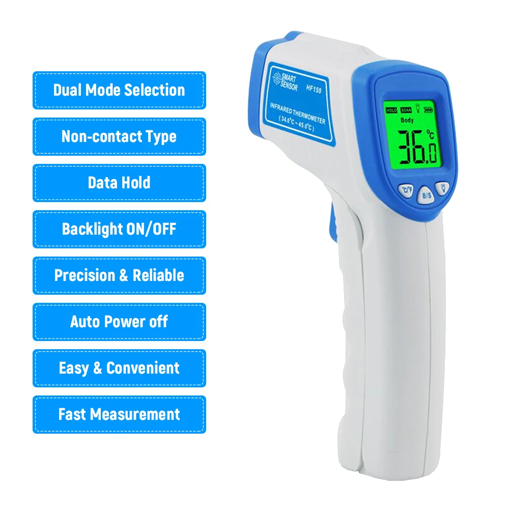 Digital Baby Adult Forehead Infrared Thermometer Temperature Gun Meter Instrument Non-contact Body Fever IR Thermometer Infrared
