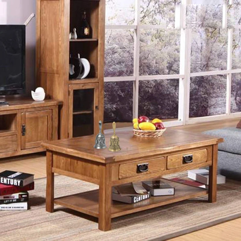 Ручной Колокольчик, металлическое кольцо, будильник, ручной звонок, настольный звонок, чайный ужин, игровой колокольчик, Рождественский колокольчик