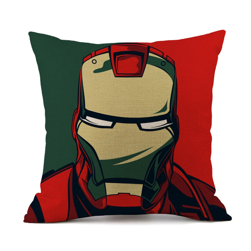 Superhero Avengers cushion case cartoon pillow case Hulk Deadpool iron Man Print Cartoon Cushion Cover linen Pillowcase Gift