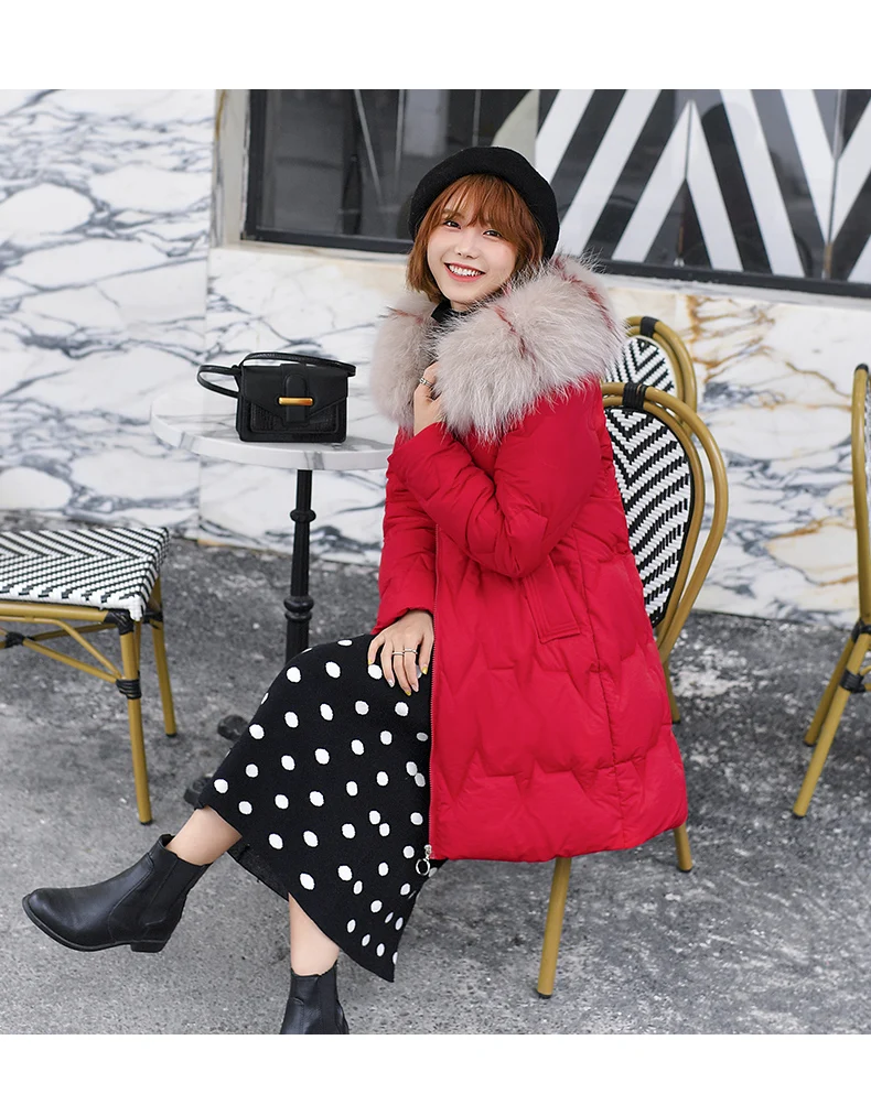 Photo Shoot down Jacket New Style Korean-style Mid-length Loose And Plus-sized Cotton-padded Clothes Thick down Coat