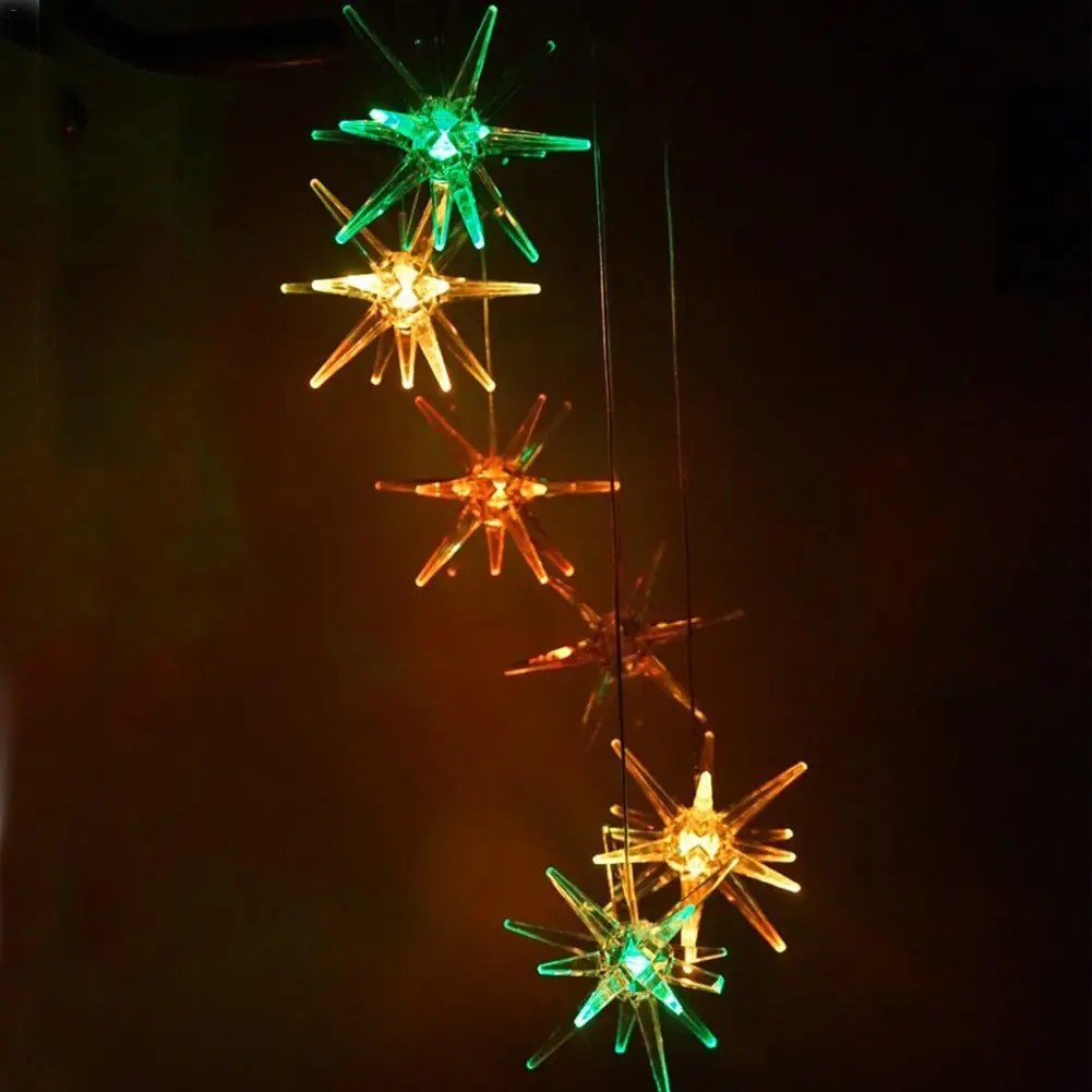 LED Solar Hummingbird Wind Chime Light Colorful Changing Moon Stars Chime Light Home Garden Hanging Lamp Room Decoration Lamp