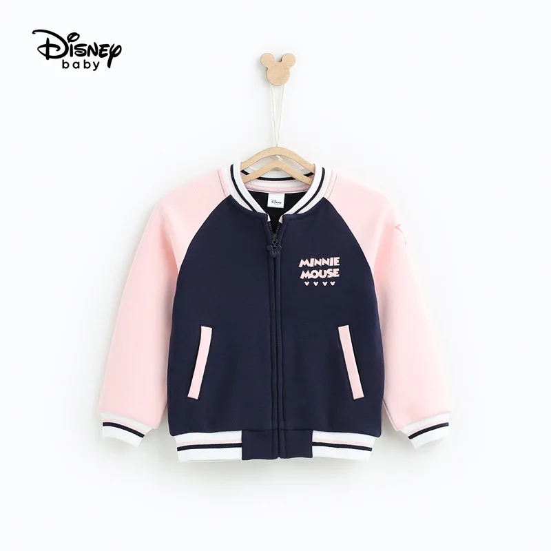 Детская одежда disney, Вельветовая куртка на молнии, новинка, модная бейсбольная рубашка для девочек, пальто для девочек, Детское пальто, одежда с Микки Маусом