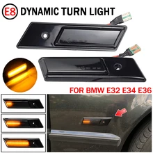 Indicador de piscamento dinâmico da luz lateral do espelho do marcador do diodo emissor de luz para bmw 3 5 7 séries e32 e34 e36 1990-1996