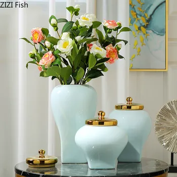 

Creative Chinese Retro ceramics vase Decorative ornaments living room Flower arrangement Modern home decoration flower vases