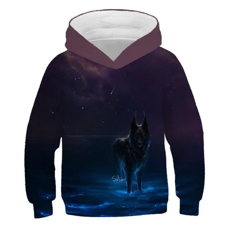 Ltimo modelo de ropa infantil marrn oso Firefox 3D impresin nios moda ocio sudadera moda nios y nias Sudadera con capucha
