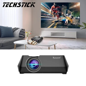 

Techstick WF400 Projector LED 2800 lumens 3.5mm Audio support 1080p Pixels HDMI USB Mini Projector Home Media Player