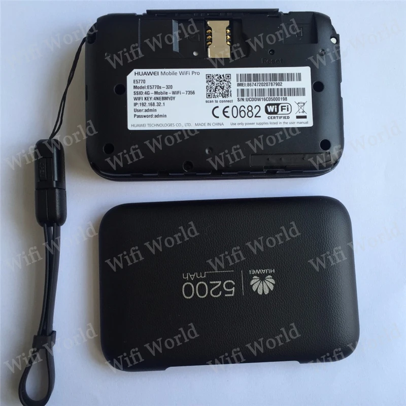 10 шт. huawei e5770 маршрутизатор 4g rj45 4g wifi роутер Ethernet lte маршрутизатор rj45 банк питания 5200 мАч мобильный WiFi Pro