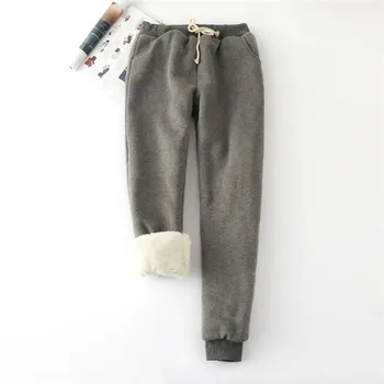 

Women Loose Casual Harem Pants Female Winter Harem Trousers 2019 Solid Casual Trousers Women Warm Thick Winter Pants