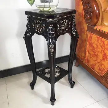 

8000 Creative European flower rack living room multi-layer fish tank rack indoor floor balcony corner imitation wood flower