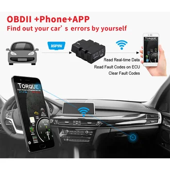 

ELM327 V1.5 Wifi/Bluetooth3.0 with PIC18F25K80 On Android/IOS Elm 327 code reader OBD II wifi bluetooth Car obd2 Diagnostic tool