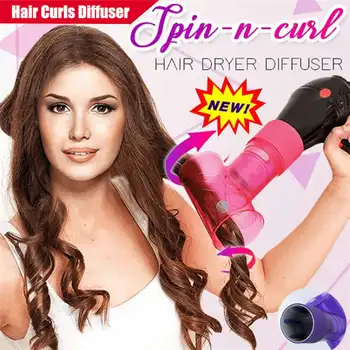 

Hair Dryer Perfect Curls Diffuser Wind Spin Roller Fast And Easy Use