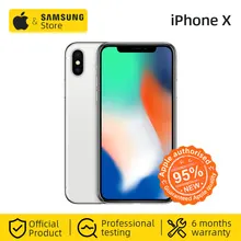 Original Unlocke Apple iPhone X Face ID 64GB ROM Hexa Core iOS A11 5.8 inch 12MP Dual Back Camera 4G LTE NFC (Used 95% new)