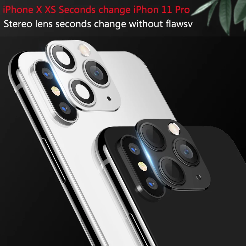 Для iPhone X XS XR MAX кольцевая Защитная крышка для экрана Роскошный металлический алюминиевый чехол для объектива камеры для замены секунд для iPhone 11 Pro MAX