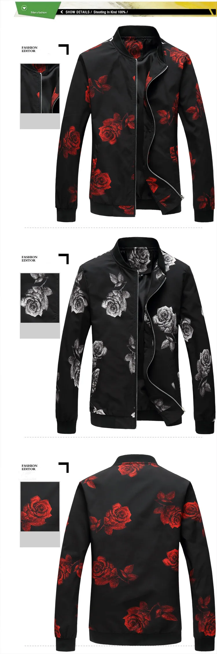 Хорошая мода, тонкие мужские куртки и пальто, Chaquetas Hombres Jaquetas, куртка-бомбер, мужская куртка-бомбер с цветочным принтом размера плюс 7XL