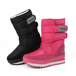Новые женские зимние ботинки; зимние теплые уличные спортивные ветрозащитные ботинки из толстого хлопка; Плюшевые Водонепроницаемые