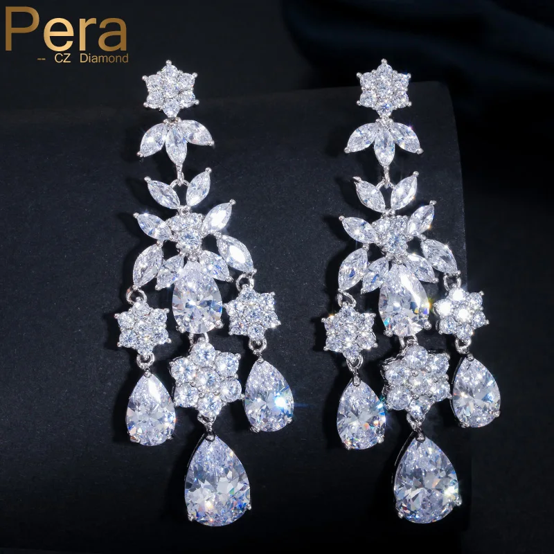 Роскошные женские ювелирные изделия Pera для вечеривечерние длинные
