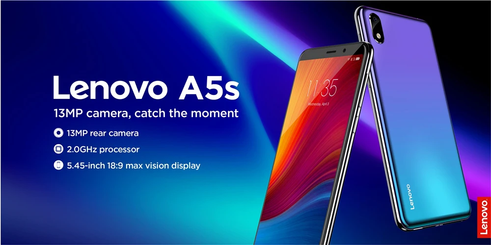 Глобальная версия lenovo A5s 5,45 дюймов HD 18:9 экран 2 Гб 16 Гб MT6761 13 МП камера смартфон 3000 мАч разблокировка лица телефон