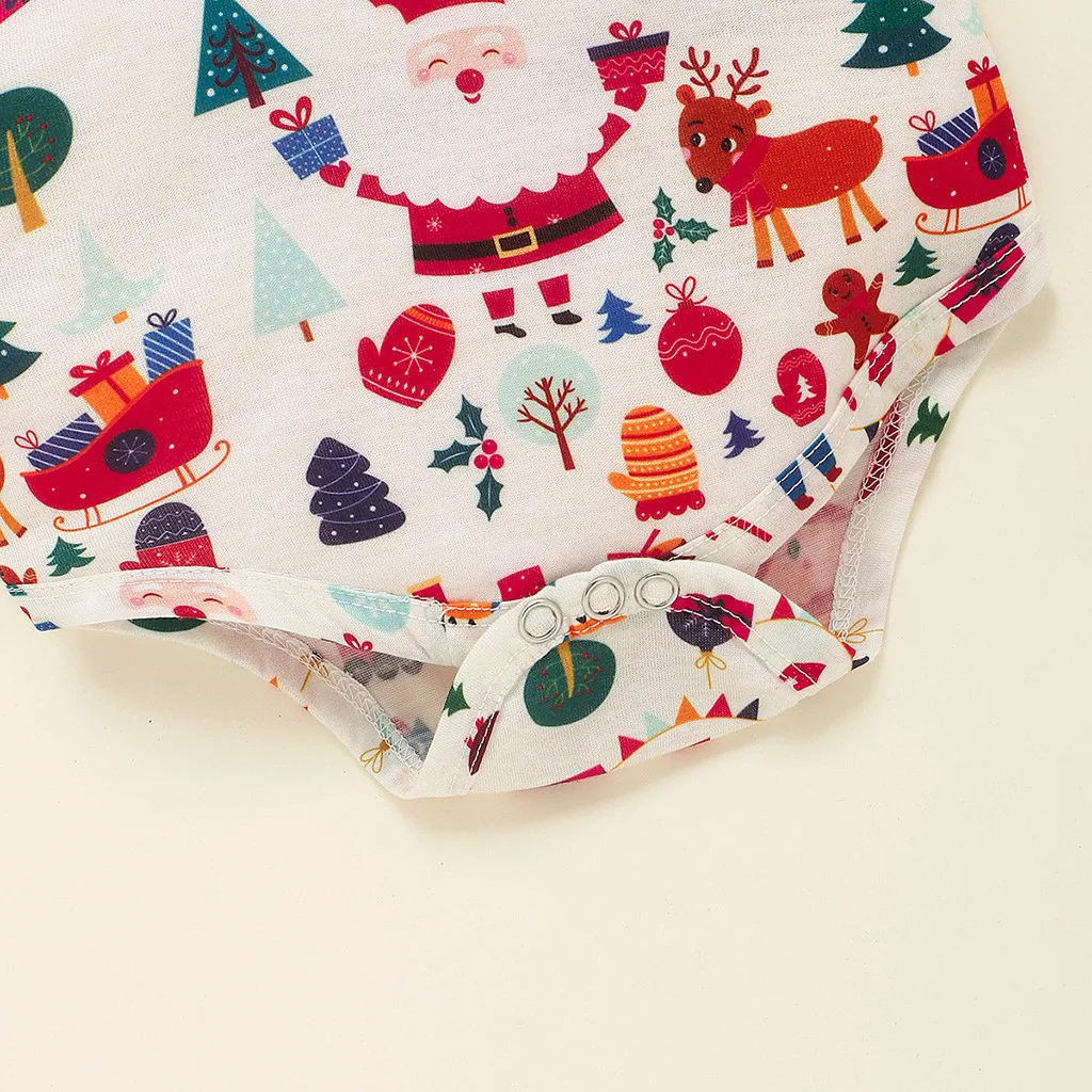 My first christmas/Одежда для девочек; Рождественский комбинезон с рисунком для маленьких девочек и мальчиков; брюки на подтяжках; vestiti neonata