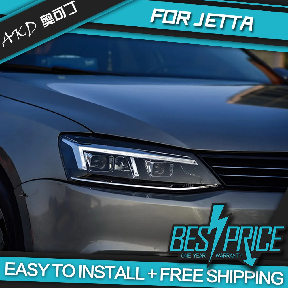 Автомобильный Стильный чехол для фары VW Jetta 2011- Jetta Mk6 светодиодный фонарь светодиодный DRL H7 D2H Hid Angel Eye Bi Xenon
