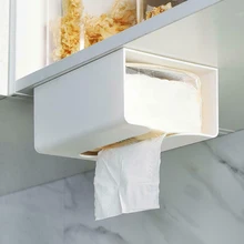 Toilet Kitchen Tissue Box Paper Holder Portable Wall Mounted Storage Multifunction Organizer Case Home Decoration