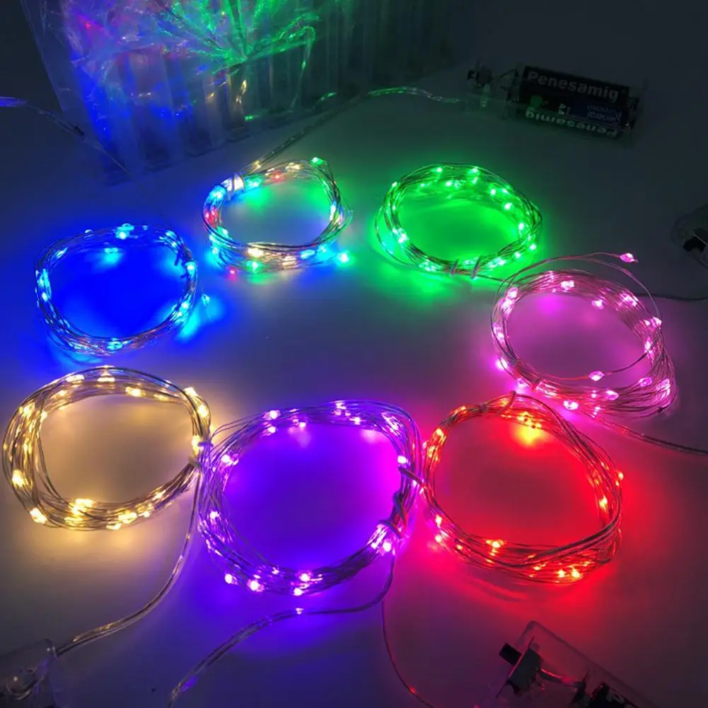 2/5/10m Flexible Copper Wire LED Starry Stringed Lights DIY Eco-friendly Fairy Garland For Christmas Tree Wedding Party Decor | Дом и сад