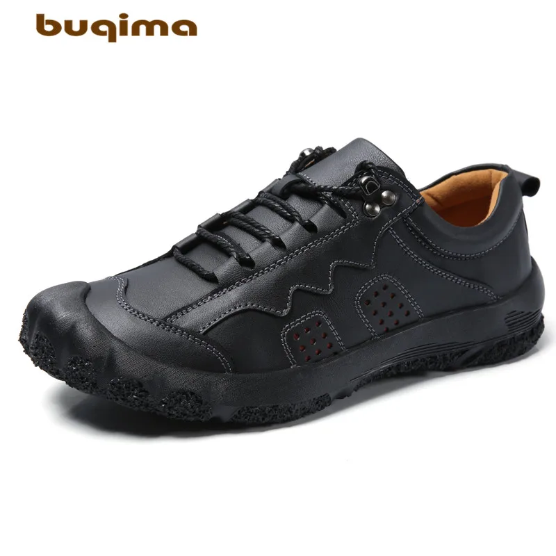 

Buqima / men's leather shoes tooling lazy shoes outdoor casual shoes soft and comfortable flat with the new 38-48 yards