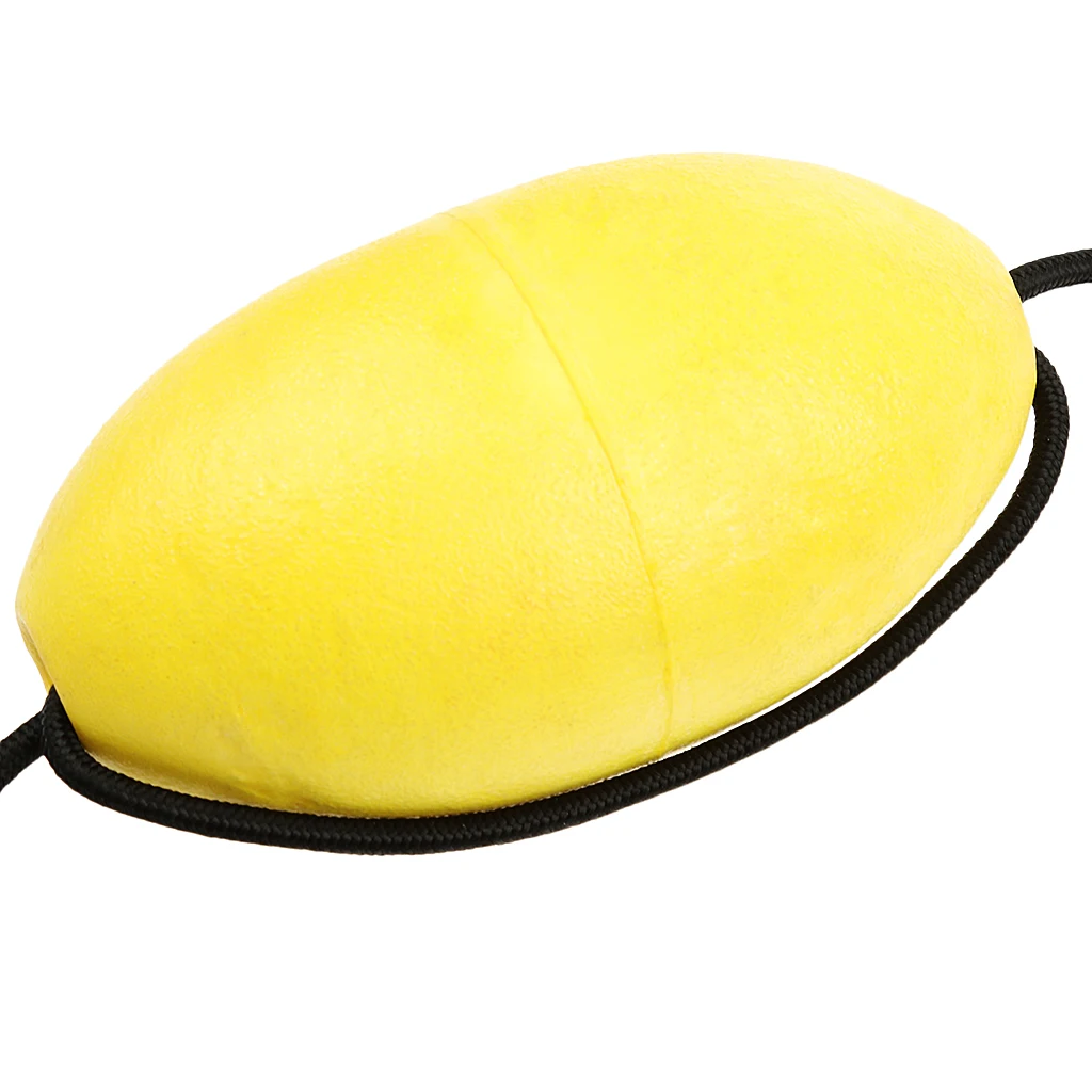 Fluo Yellow Swim Bubble Safety Buoy Float with Orange Kayak Anchor Throw Tow Rope Line Water Swim Buoy