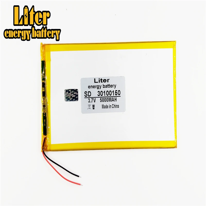 3.7V,5000mAH 30100150 (polymer lithium ion battery) Li-ion battery for tablet pc 8 inch 9 inch 10