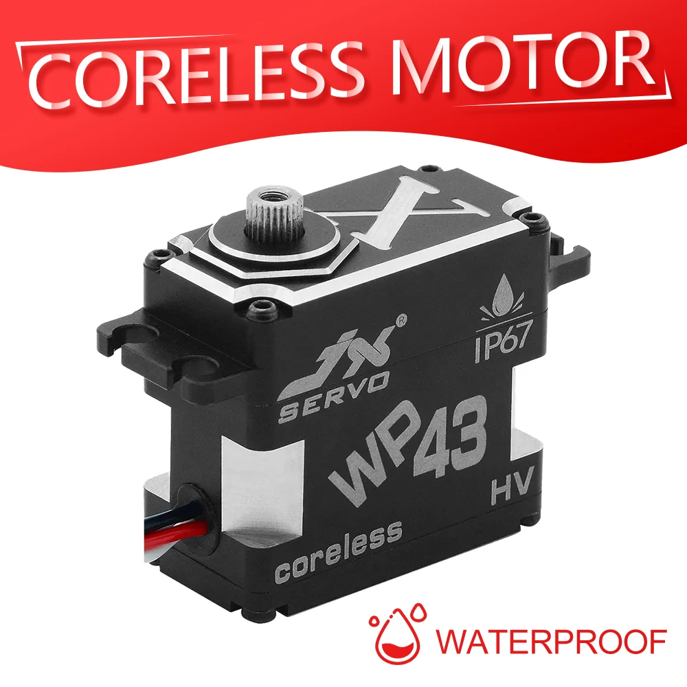 JX Servo WP43 180 градусов HV 43 кг полный ЧПУ водонепроницаемый металлический редуктор цифровой Бессердечный сервопривод для TRC 1/10 RC автомобиля лодки с фиксированным крылом части