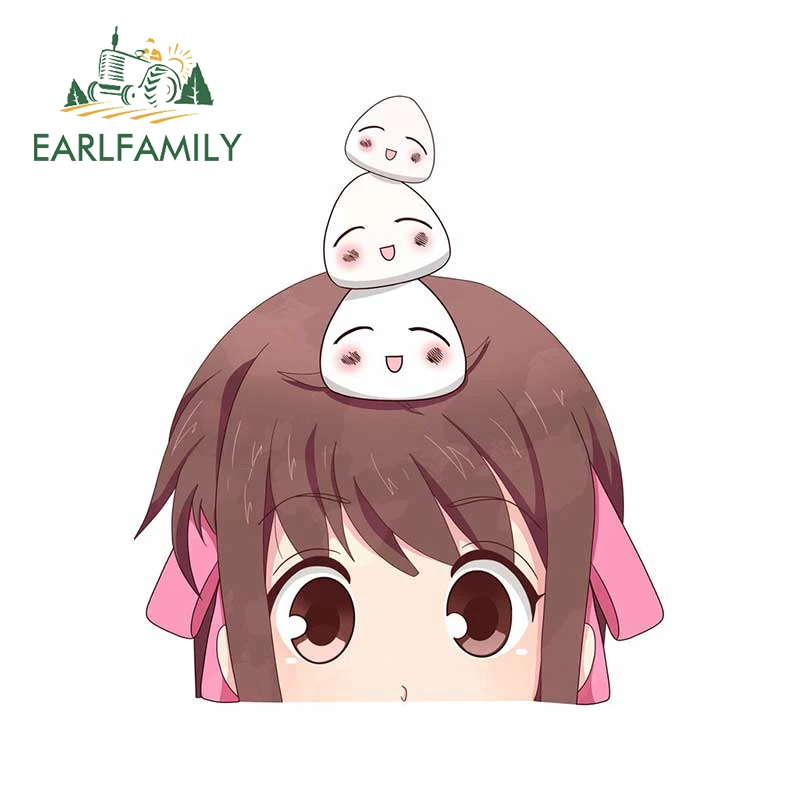 EARLFAMILY 13 см x 11 3 для Tohru Фруктовая корзина Peeker автомобильные наклейки жилого