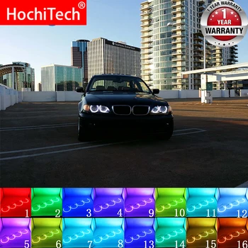 

Headlight Multi-color RGB LED Angel Eyes Halo Ring Eye DRL RF Remote Control For BMW 1998 - 2005 E46 With PROJECTORS Accessories