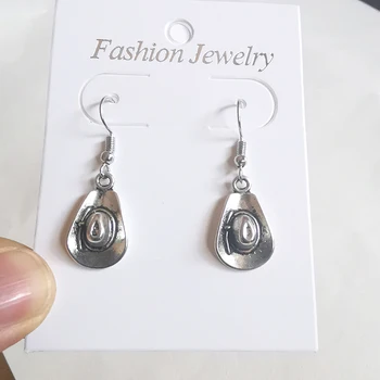 

New Fashion Cowboy Hat Drop Dangle Earrings For Women Vintage Goth Punk Bijoux Female Earring Pendientes Kolczyki Jewelry